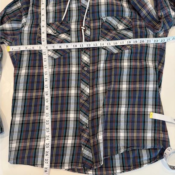 Lifetime Collective Plaid Flannel Hooded Shirt - Picture 5 of 5